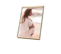 Demark Marco Metal 4699 - Elegante marco de sobremesa en metal con trasera de terciopelo - Tamaño para fotos 9x13 cm - Uso vertical y horizontal - Ideal para decoración