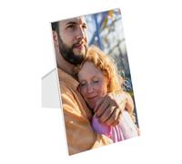 Demark - Marco Personalizado con Foto, Marco Sobremesa de Madera Blanca, Acabado Fotográfico Silk, Regalo Original para Comunión, Familia o Pareja con Bolsa de Organza (Blanco, 15x20)