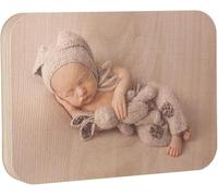 Demark - Marco Personalizado en Madera con diferentes formas y tamaños. Cuadro Fotográfico en Laminada 20 mm, Impresión Directa, Regalo con Bolsa de Organza (15x20, Esq. Redondeadas, Madera)