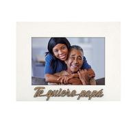 Demark - Te Quiero Papa Marco de Madera KP404 Lacado en Blanco para sobremesa, Tamaños 10x15 cm y 15x20 cm. Ideal para Foto Horizontal, Regalo Personalizado para Papás (Blanco, 15x20)