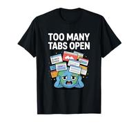 Demasiadas pestañas Abiertas Gracioso Ansiedad TDAH Humor Caos Emocional Camiseta