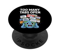 Demasiadas pestañas Abiertas Gracioso Ansiedad TDAH Humor Caos Emocional PopSockets PopGrip Adhesivo