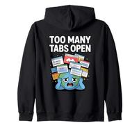 Demasiadas pestañas Abiertas Gracioso Ansiedad TDAH Humor Caos Emocional Sudadera con Capucha