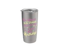 Demasiado bendecido para estar estresado 21 cumpleaños cumpliendo 21 años Vaso térmico de acero inoxidable de doble pared