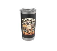 Demasiado Cansado Para Cocinar Vamos A Conseguir Tacos Sloth Taco Vaso térmico de acero inoxidable de doble pared