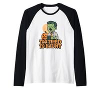 Demasiado Cansado para perseguir al Zombi del café Camiseta Manga Raglan