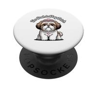 Demasiado Elegante para Jugar Fetch Funny Sarcastic Shih Tzu Dog Lover PopSockets PopGrip Adhesivo