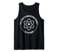 Demasiado estúpido para entender la ciencia Prueba la religión Químico divertido Camiseta sin Mangas
