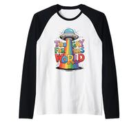 Demasiado gay para este mundo Alien UFO - Ally LGBTQ Pride Month Camiseta Manga Raglan