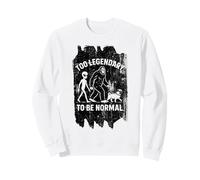 Demasiado Legendario para ser Normal Alien Bigfoot Walking Pugs Sudadera
