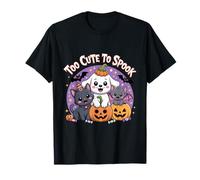 Demasiado lindo para asustar a Halloween, cachorro, gato, murciélago, calabaza Camiseta