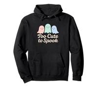 Demasiado Lindo para asustar a los niños Fantasmas sonrientes de Halloween Sudadera con Capucha