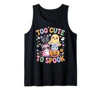 Demasiado Lindo para asustar a un Conejo Kawaii, Gato Fantasma, Mapache Camiseta sin Mangas