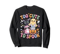 Demasiado Lindo para asustar a un Conejo Kawaii, Gato Fantasma, Mapache Sudadera