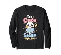 Demasiado Lindo para Dormir Ahora Panda bebé Manga Larga