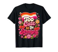 Demasiado Lindo para Ser Heterosexual Divertido Lesbi Camiseta