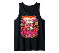 Demasiado Lindo para Ser Heterosexual Divertido Lesbi Camiseta sin Mangas