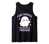 Demasiado macabro para Regalar Halloween Kawaii a un Lindo Fantasma con el ceño Fruncido Camiseta sin Mangas
