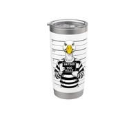 Demasiado tonto Goose Policía Mugshot Divertido Cárcel Criminal Convicto Vaso térmico de acero inoxidable de doble pared