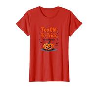 Demasiado Viejo para engañar Demasiado Joven para Tratar el Humor de Halloween Camiseta, Mujer, Rojo, XXL