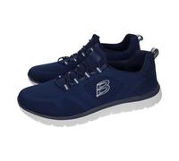 DEMAX 9-9801A10 Deportivas Textil Azul sin Cordones, Horma Amplia y Suela Fina Flexible, Plantilla Doble Memory para Diario Hombre Deportivos Marino 44