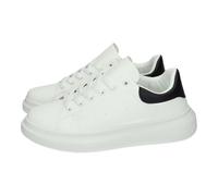 DEMAX FM367B Zapatillas Casuales FM367B, para Chico, Blancas con Detalle Negro, Casuales y combinables, Hombre Zapatillas Blanco-Negro 41