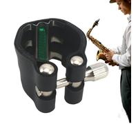 demaxiyad Abrazadera para saxofón, sujetador de ligadura para saxofón - Clip de ligadura de cuero para saxo alto - Ligadura de saxofón de un solo tornillo de ajuste para el hogar, hotel, apartamento