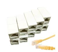 demaxiyad Acoplador RJ45, acoplador Ethernet | Extensor Femenino a Femenino Ethernet,Conector Modular de Cable de Red 10x para Alambre sólido y estándar