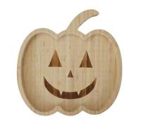 demaxiyad Bandejas para servir alimentos,bandejas y bandejas de servicio,Bandeja de comida de calabaza de Halloween Bandejas de bocadillos fantasmas de madera | Linda bandeja de embutidos