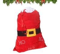 demaxiyad Bolsas de regalo de Navidad, bolsas de caramelo de Navidad, bolsas de almacenamiento de terciopelo con cinturón de Papá Noel, bolsa de embalaje grande con cordón, bolsas de favor para