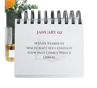 demaxiyad Calendario de Escritorio Perpetuo - Muestra Información Histórica - Agenda de Efemérides de 365 Días - para Sala Estudio Dormitorio Oficina Colegio y Aficionados a la Historia