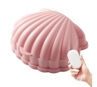demaxiyad Jabonera de Conchas, Jabonera de Conchas Marinas,Bandeja de jabón Seashell Caja ahorradora de jabón - Caja de jabón autodrenante, jabonera para Fregadero, fácil de enjuagar, diseño en Forma