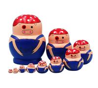demaxiyad Muñecas Gigognes para,Juguetes de apilamiento educativos con motivos animales,Decoración del hogar en Matrioshka Decorativa | para Educadores Padres Sala Dormitorio Cumpleaños Navidad