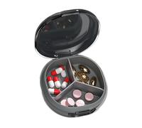 demaxiyad Organizador de viaje de pastillas, caja organizadora de medicamentos, pastillero portátil, pastillero diario, pequeño contenedor de píldoras para bolsillo, organizador de medicamentos para