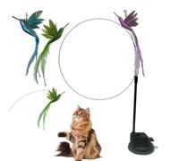 demaxiyad - Pluma para gato (ejercicio interactivo), juego de 3 ventosas interactivas, para saltar, garra, escondite, carreras y doma
