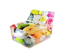demaxiyad - Sillón de Almacenamiento para Peluches, Transparente | Funda de Silla, Bolsa de habas Impermeable para Juguetes de Peluche | Asiento con Cremallera para clásico, hogar, Dormitorio, niño