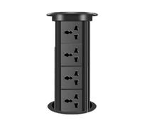 DEmbu Enchufe emergente eléctrico Inteligente para encimera, Carga inalámbrica, Enchufe de elevación para Escritorio de Cocina, Adecuado para Escritorio de Oficina en casa,A