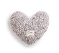 DEMDACO Almohada Decorativa de poliéster con Forma de corazón Gris Pardo de 25,4 x 28 cm