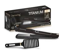 Demeliss Saint Algue - Estuche alisador de vapor Titanium V2.0 BLACK MAT - Incluye un cepillo desenredante ventilado, alisado de alto rendimiento, hidratación intensa - para todo tipo de cabello