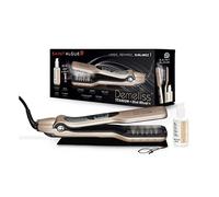 Demeliss Titanium Elixir Ritual Alisador a Vapor Profesional - Placas Flotantes de Titanio, Difusión de Vapor - Para Cabello Grueso, Rizado, Crespo - Con Elixir de Brillo 50ml Incluido