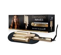 Demeliss SAINT ALGUE - Rizador WAVES - Plancha Ondulada con Efecto Wavy - Revestimiento de Cerámica y Turmalina - 10 Temperaturas - Todo Tipo deCabello - Con Alfombrilla Termorresistente