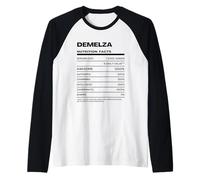 Demelza Datos de Nutrición Nombre Gracioso Camiseta Manga Raglan