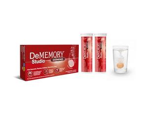 DeMemory Studio Exámenes 30 Comprimidos Efervescentes - Energía, Concentración y Agilidad Mental para Estudiantes y Opositores - con Guaraná, Cafeína, Taurina, Vitaminas y Zinc
