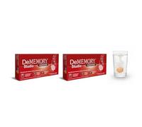DeMemory Studio Exámenes 30 Comprimidos Efervescentes - Pack de 2 Unidades - Energía, Concentración y Agilidad Mental- con Guaraná, Cafeína, Taurina, Vitaminas y Zinc