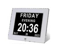 Dementia Clock Alzheimers Clock Large Digital Calendar Clock for Seniors,clock with Day And Date F(7 Inches)
