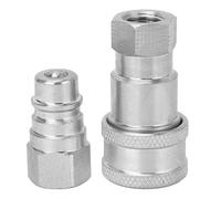 Demeras Acoplamiento Hidráulico, Acoplamiento Rápido Hidráulico Rosca NPT de 1/4 Pulgadas para Construcción