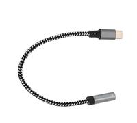 Demeras Adaptador USB Tipo C a Conector para Auriculares de 3,5 Mm, Cable de Auxiliar Resistente Plug and Play para Teléfono Móvil y Portátil