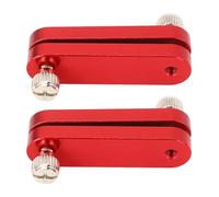 Demeras Bloque de Posicionamiento de Regla, Bloque de Tope de Regla Compacto y Fácil de Usar, Aleación de Aluminio Multifuncional de 2 Piezas para Manualidades (rojo)