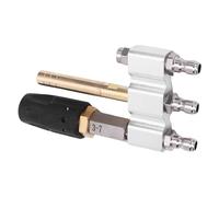 Demeras Boquilla Rociadora de Alto Flujo, Latón y Acero Inoxidable Excelente Capacidad de Boquilla de Lavado Suave Multifuncional Aguas Abajo Diseño Robusto 3 en 1 para Jardinería