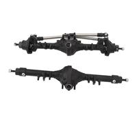 Demeras Conjunto de Eje Delantero y Trasero RC, Mecanizado CNC, Juego de Carcasa de Eje Delantero y Trasero de Aleación de Aluminio, Excelente Sellado para Orugas RC 1/10